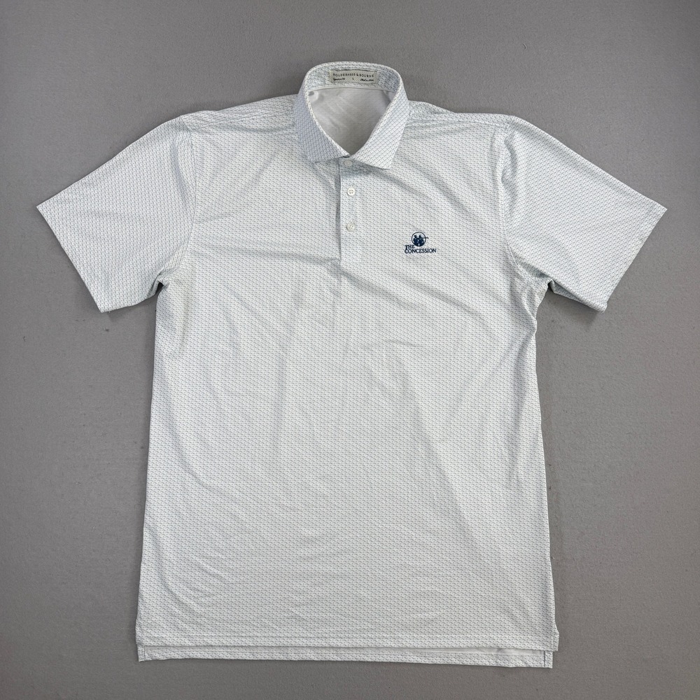 Holderness & Bourne Polo Shirt Mens Large Blue The Concession Golf Performance